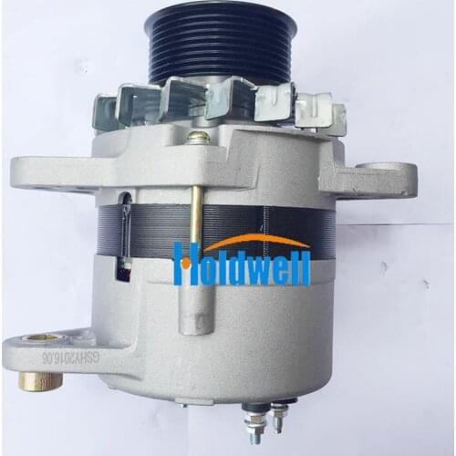 Holdwell Alternator 600-821-6190 for Komatsu PC200-6 Excavator S6D95L Engine 28V 35A