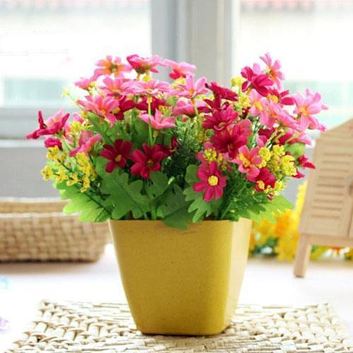 1 Bouquet 28 Heads Fake Artificial Silk Flower Home Wedding Decoration DIY Party Wedding Festival Craft Decor Real Touch Flowers