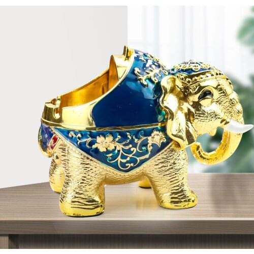 Creative Elephant Shape Metal Creative Ashtray Ash Tray Weed Funny Aschenbecher Home Cigarette Cigar Soot Collector Home Decor
