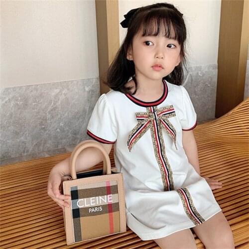 Girls Summer Dresses 2021 New Children Little Girl Short-sleeved Baby Princess Dress Toddler Girl Clothes Kids Dresses for Girls