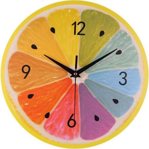 Lemon Fruit Wall Clock Lime Modern Kitchen Clock Watch Home Decor Living Room Clock Tropical Fruit Wall Art Timepieces