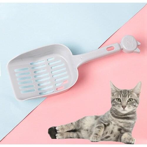1pc Candy Color Cat Litter Scoop Creative Ergonomic Handle Deep Shovel Cat Shovel Kitty Scoop Pet Cleaning Supplies Random Color
