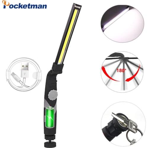 80000LM Magnetic Work Light COB LED Work Lamp USB Rechargeable Flashlight Flexible Inspection Light Emergency Rotary Torch