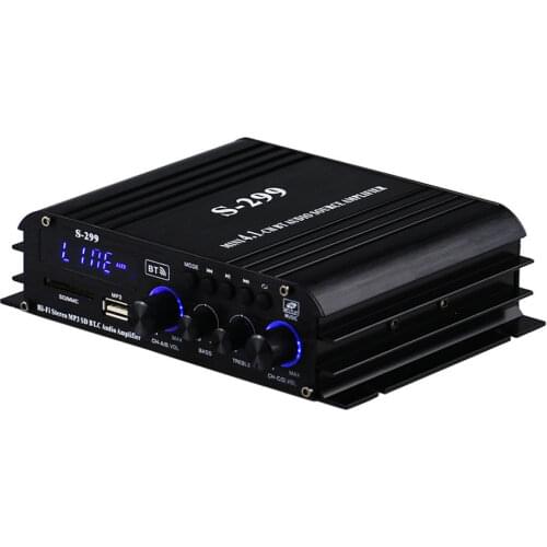 S-299 Mini 4.1 Audio Stereo Power BT Portable Car and Home Dual-use 4*40W Memeory Card Reading Remote Control Audio Amplifier