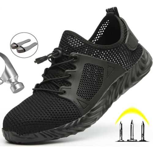 Mens Shoes 2021 Safety Shoes Indestructible Shoes Men Women Work Sneakers Puncture-Proof Steel Toe Work Shoes Plus Size 49 50