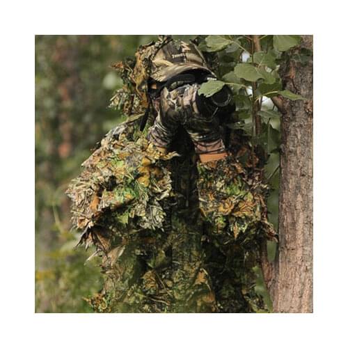 Hunting clothes New 3D maple leaf Bionic Ghillie Suits Yowie sniper birdwatch airsoft Camouflage Clothing jacket and pants