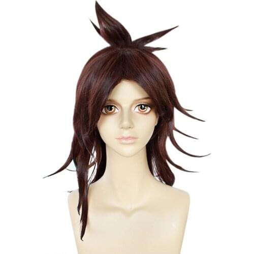 Anime Danganronpa Akane Owari Brown Wig Cosplay Costume Dangan Ronpa Heat Resistant Synthetic Hair Women Wigs + Wig Cap