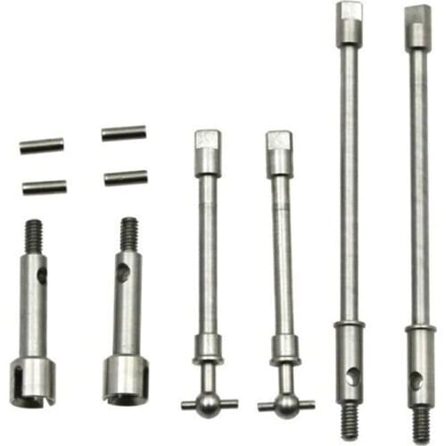 Front/Rear Steering Axle Shaft for 1:24 SCX24 90081 RC Car Stainless Steel CVD Parts