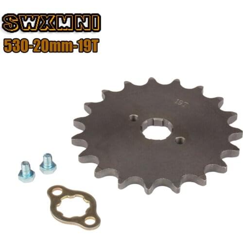 Front Engine Sprocket #530 19T Teeth 20mm With Retainer Plate LockerFor 530 Chain Motorcycle Dirt Bike PitBike ATV Quad Parts