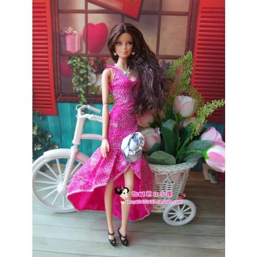 Christmas Gifts For Children Girls Gift Doll Accessories30items=Dress+Shoes+Hangers party Dress Clothes Gown For Barbie Doll