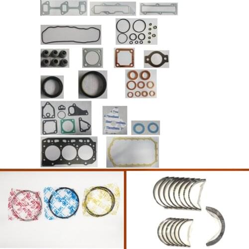 Full gasket set kit crankshaft connecting rod bearing piston ring for Yanmar engine : 3D84 3D84-2 3TNE84 for Komatsu Excavator