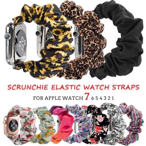 Scrunchie Elastic Watch Straps Watchband for Apple Watch Band Series 6 5 4 3 38mm 40mm 42mm 44mm for iwatch Strap Bracelet 6 5 4