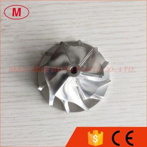 RHF4H 43.50/60.00mm 6+6 blades high performance turbo turbocharger aluminum 2618/Billet/milling compressor wheel