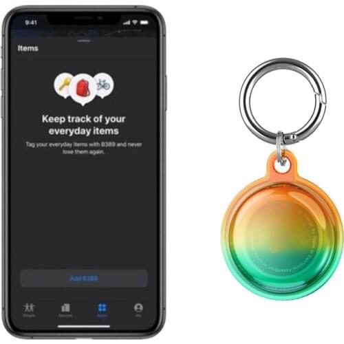 Silicone Protective Case For AirTag Tracker Lightweight Soft Skin Cover Finder Holder With Key Chain Anti-Loss For Apple AirTags