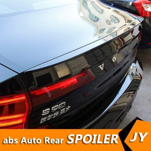 For Volvo S90 Spoiler 2018-2019 Volvo S90 spoiler YCK High Quality ABS Material Car Rear Wing Primer Color Rear Spoiler