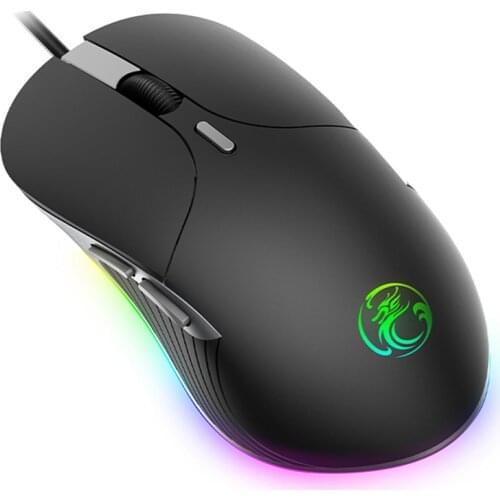 IMICE X6 6 Buttons USB Wired Mouse 3200/6400DPI Colorful Backlight Ergonomic Optical Mice for Gamers Computer PC