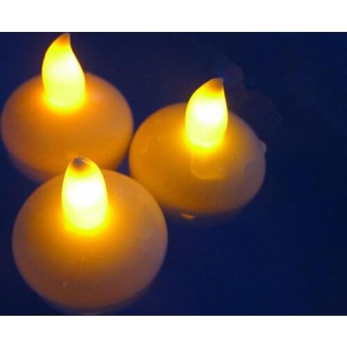 36pcs/lot Waterproof Flameless Float LED tealight battery operate water-activated sensor candle wedding party Xmas decor 4 color