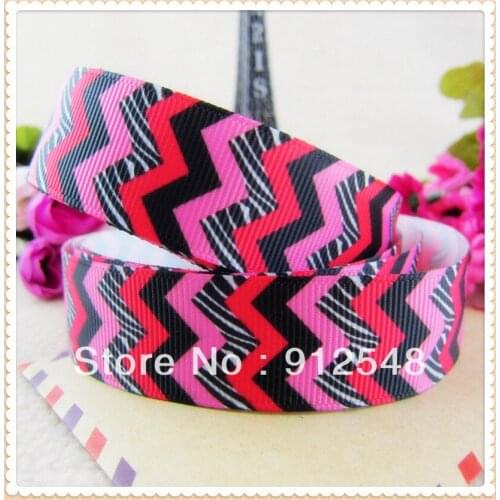 Wave Print Grosgrain Ribbon, 7/8'' Wide x 10-Yards , Crafts, Hair Bows, Gift Wrapping, Wedding,1248