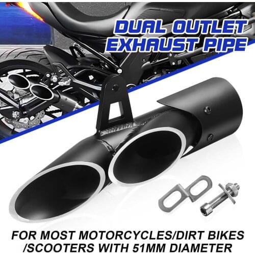 Motorcycle Dual Outlet Exhaust Muffler Tail Pipe Vent Nozzle For Yamaha YZF R6 for Suzuki GSXR S1000 S1000RR CBR250RR For BMW