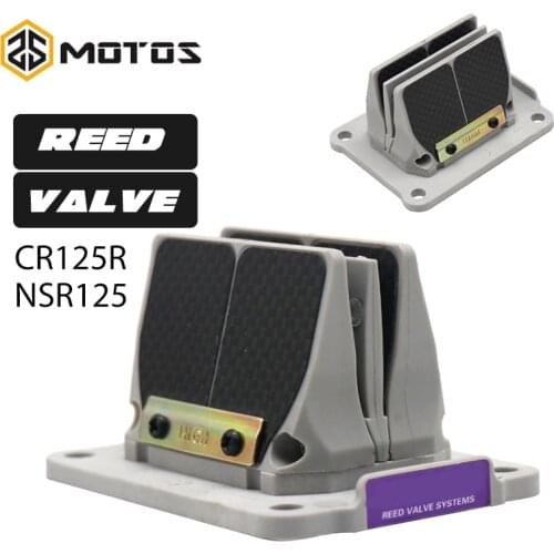 ZS MOTOS Carbon Fiber Intake Reed Valve For HONDA CR125R NSR125 1987-2002 Motorcycle Intake Reed Valve For V-Force CR125R NSR125