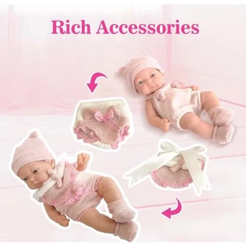 10inch Bebe Reborn Baby Dolls Toys For Girl Soft Silicone Realistic Doll New-born Cute Bebes For Children Birthday Gift Dolls