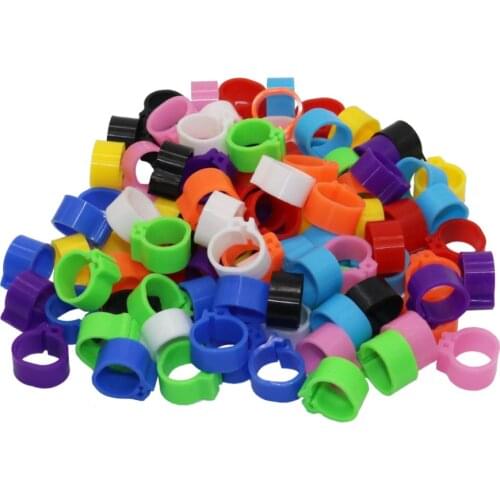 1000 Pcs Pigeons Rings 8mm/10mm Bayonet Identification Ring Opening Pigeon Ring Color Pigeon Foot Ring Pigeon Training Supplies
