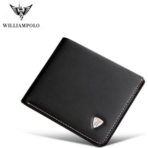 2019 Minimalist Slim Genuine Leather for Men Ultra Thin Mini Small Coin Compact Short