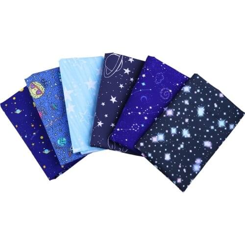 50*145cm Starry sky print Polyester cotton Fabric Patchwor Printed for Tissue Kids Home Textile for Sewing Doll Dress Curtain