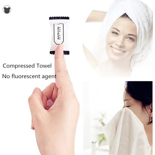 50pcs Travel cotton compressed towel Facial cleaning towels soft Thickened beauty face cleansing cloth No fluorescent agent