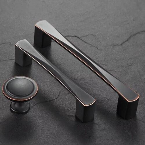 Free shipping 5"Solid thickened kitchen cabinet black handle Cupboard pulls Drawer dresser wardrobe handles bookcase handle 96mm