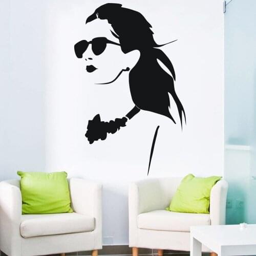 Free shipping beautiful women vinyl wall stickers mural art decal wallpaper the living room windows and doors decorated F-178