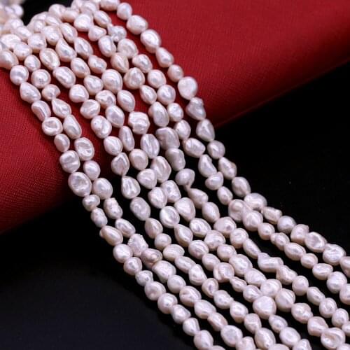 Natural Freshwater Pearl Irregular Loose Beads For Jewelry Making 7-8 MM DIY Necklace Bracelet Handiwork Sewing Craft Accessory
