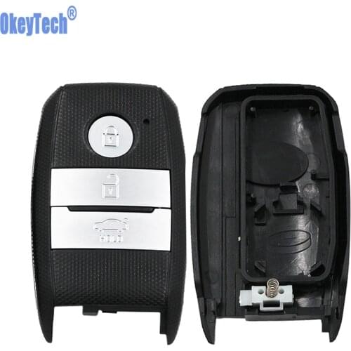 OkeyTech 3 Button Smart Key Shell for Kia K5 K3 Sportage Sorento Picanto for Hyundai Keyless Cover Case Housing NO Blade