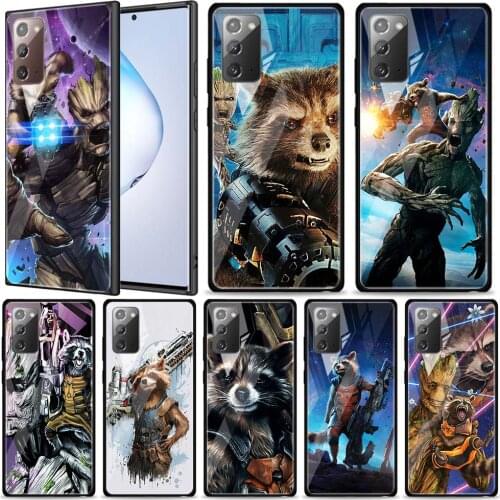 Rocket Raccoon Marvel for Samsung Galaxy Note 20 Ultra 10 Lite Plus 9 8 5G A70 A50 A40 A30 A20 Tempered Glass Phone Case