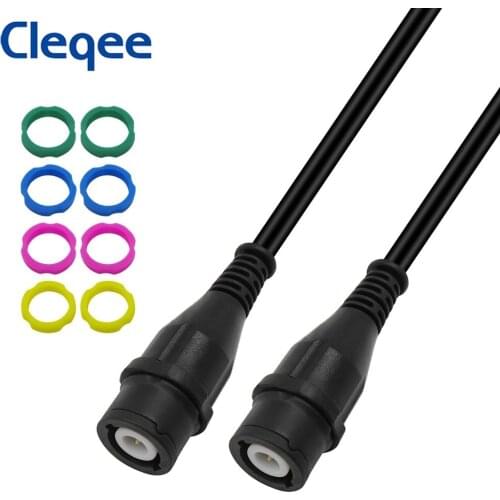 Cleqee P1202 BNC male plug to BNC male plug Coaxial Cable Oscilloscope Test Lead 100CM BNC-BNC