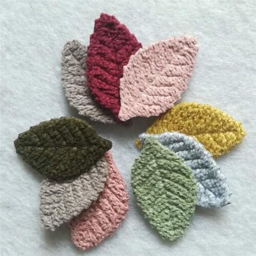 10 Pcs Double-Sided Leaf Earring Flowers Crafting Material Patch Hair Headband Accessories DIY Craft Supplies Party Decor Leaves