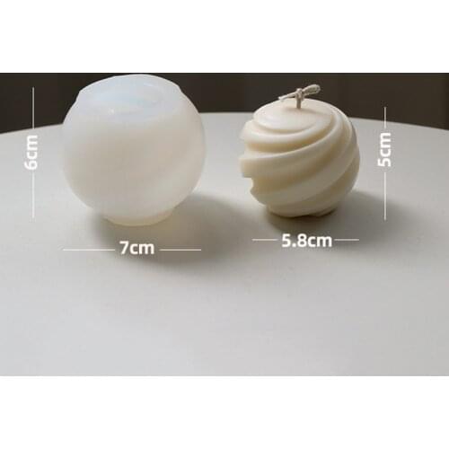 Screw Ball Shape Candle Making Molds Diy Creative Handmade Candles Molds Chocolate Soap Cake Resin Mould Crafts