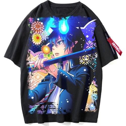 Ao No Blue Exorcist Blue Exorcist Anime T-shirt Unisex T Shirt Manga Gift Tees Cartoon T Shirt Men Unisex New Fashion Tshirt