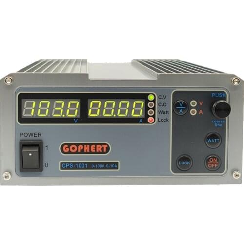 GOPHERT CPS-1001 precision compact high-power switching DC regulated power supply adjustable 100V 10A 1000W OVP/OCP/OTP