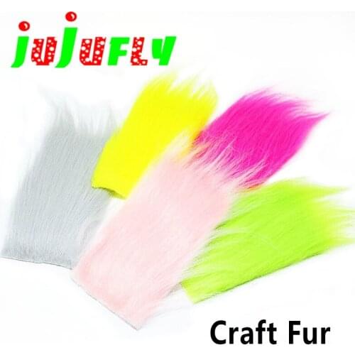 Big sale 8*13.5cm patch artificial fly tying craft fur longest soft synthetic hair fiber baitfish streamers fly tying materials