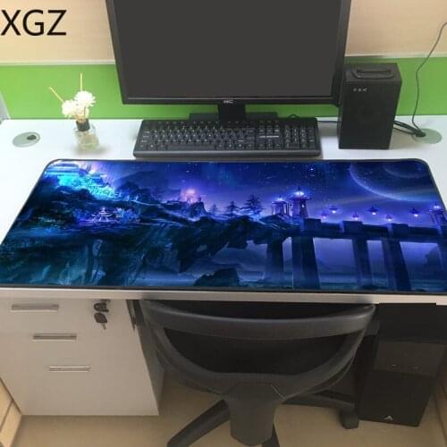 XGZ Game Player Mouse Pad Black Locking Edge Classic Anime Fantasy Purple Planet Computer Desk Mat Rubber Non-slip Lol Csgo Xxl