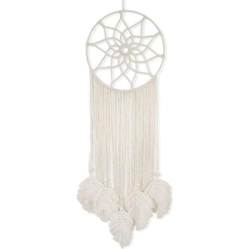 Macrame Wall Hanging Tapestry Cotton Rope Tassel Hand Woven Bohemian Tapestry Geometric Art Beautiful Living Room Home Decor