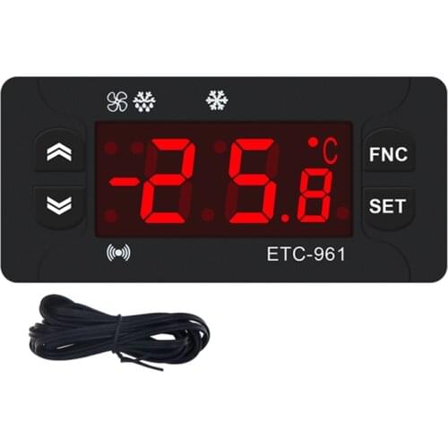 ETC-961 Mini Temperature Controller Microcomputer Digital Thermostat Refrigeration Alarm 220V NTC sensor Temperature Regulator