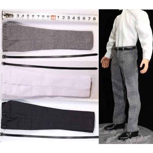 1/6 Scale Male Costume Office Gentleman Pants Trousers Clothing Model For 12 Inches Action Figure Body Doll Accessories