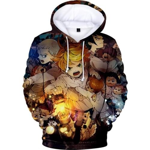 Novelty The Promised Neverland Hoodies Men/women sweatshirts 3D Print Long Sleeve Autumn Winter Hoodies casual Pullover Coats