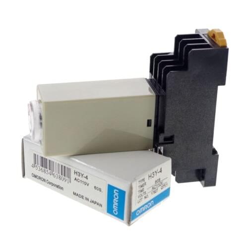 110V H3Y-4 Power On Delay Relay Solid-State Timer Max 60S 4PDT 14Pins Socket