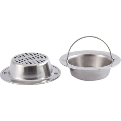 Hand-held Stainless Steel Kitchen Sink Strainer 9cm Kitchen Bathroom Shower Hair Drain Hole Bathtub Wash Basin Sundries Filter