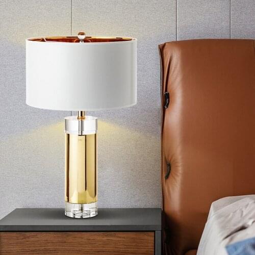 Modern led crystal table lamp candeeiro de mesa tafellamp full spectrum desk lamp art deco table lamp bedroom dining room