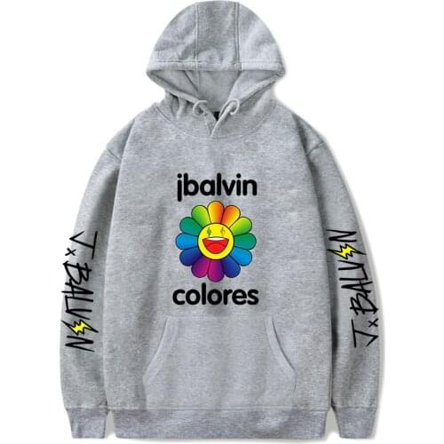 New Sun Flowers JBALVIN hoodies men/women Sweatshirts Harajuku High Quality Hooded Oversized Long Sleeve Pullovers Mens Hoodie