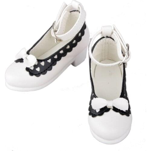 [wamami] 122# White1/3 Cute Bow Black Decoration BJD Loli SD DOD AOD Dollfie Shoes